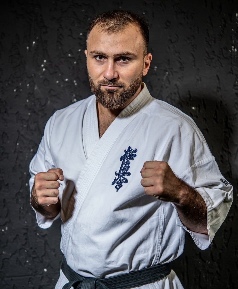 Portrait of Gymnasia karate coach Tariel Nikoleishvili